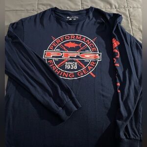 Navy Blu Columbian T-shirt long sleeve size L